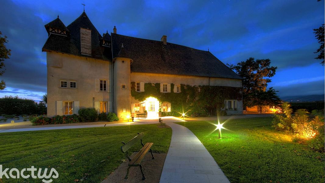 Château de Pizay de nuit  : côté Nord