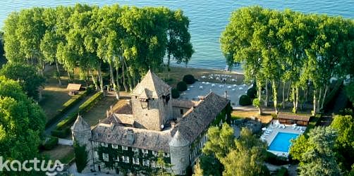 Vue aérienne du Château de Coudrée